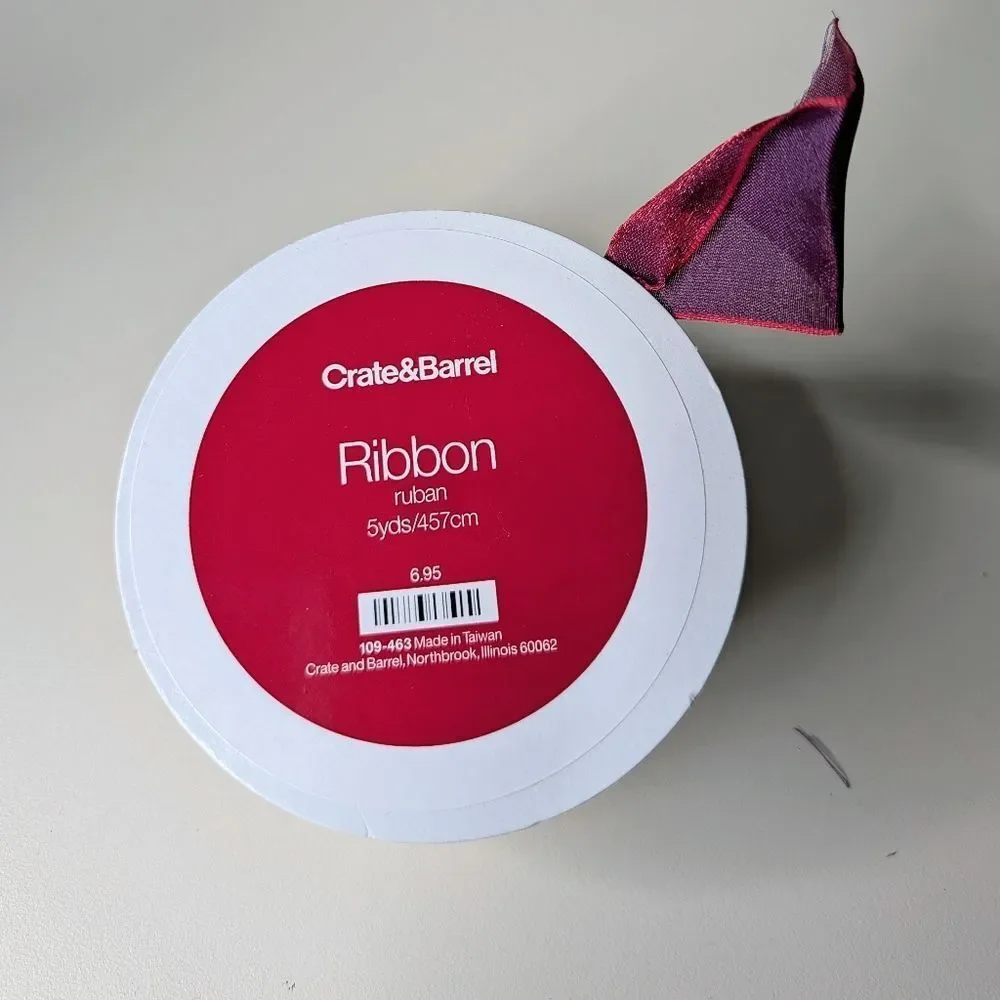 Bundle Of Colorful Crate&Barrel Wired Gift Wrapping Ribbon